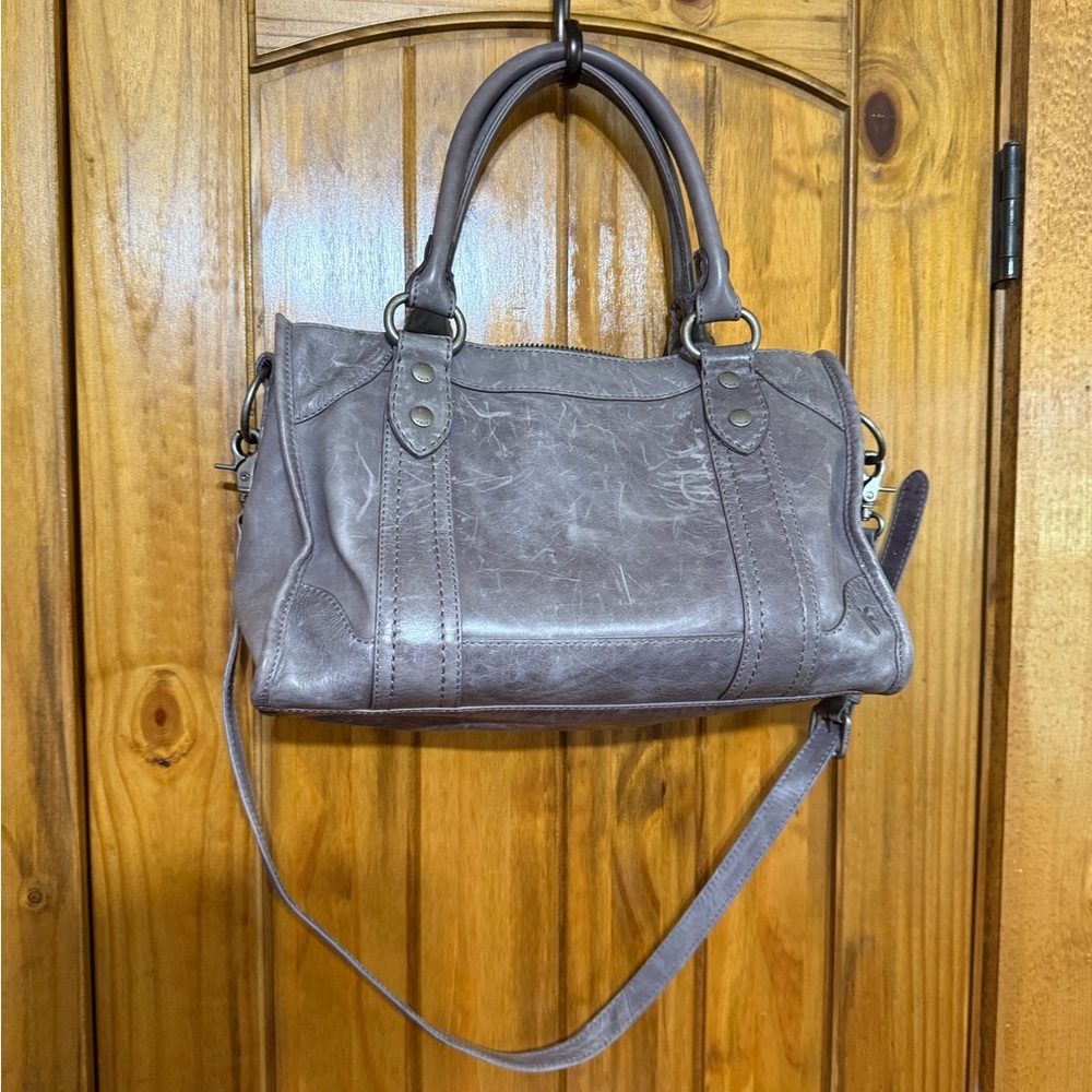 Frye Melissa Satchel crossbody charcoal color